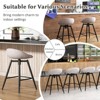 Tangkula 25" Upholstered Bar Stools Set of 2 w/ Footrest Backrest & Metal Frame - 4 of 4