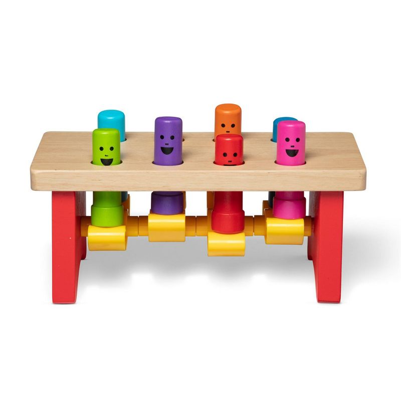 Melissa &#38; Doug Deluxe Pounding Bench Wooden Toy With Mallet, 1 of 14