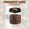 Unique Bargains Glass Airtight Vacuum Seal Coffee Bean Container 30oz - 2 of 4
