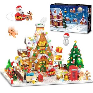 INSOON Gingerbread House Building Set 1760PC Advent Calendar Christmas Countdown Kit for Adults & Kids Ages 10+ - 1 of 3