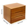 YIYIBYUS 3Tiers Wooden Desktop Storage Box, Desk Organizer with Lockable Drawers - 3 of 4