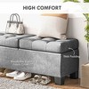 Sapphtopaz Storage Bench Ottoman with Storage Metal Frame Button Tufted End of Bed Bench for Bedroom and Entryway - 3 of 4