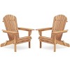 CAVINAS Set of 2 Outdoor Folding Patio Adirondack Chairs,Solid Cedar Wood Patio Furniture Lounge Chair for Garden,Backyard,Balcony - 2 of 4