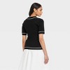 Women's Short Sleeve Polo Collar Pullover Sweater - A New Day™ - 2 of 3