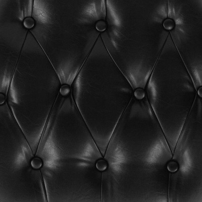 Elegant Black Tufted Vinyl Chiavari Chair Cushion for Dining Comfort