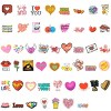 Wrapables Waterproof Vinyl Stickers for Water Bottles, Laptop, Phones, Skateboards, Decals for Teens, 100pcs, Valentine Hearts - 3 of 4