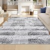 Washable Rug – Distressed Marble Boho Design, Ultra-Thin, Carpet for Living Room, Bedroom, Dining Room - 2 of 4