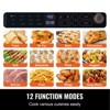 VEVOR 12-IN-1 Air Fryer Toaster Oven, 25L Convection Oven, 1700W Stainless Steel Toaster Ovens Countertop Combo with Grill, Pizza Pan, Gloves - 3 of 4