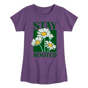 Girls' - Instant Message - Daisies Stay Rooted Fitted Short Sleeve Graphic T-Shirt - 1 of 4