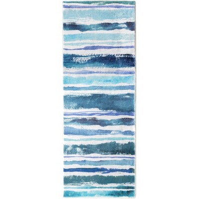 Cozy Living Sapphire Stripes Runner Rugs – Stylish, Durable Runners with Bold Blue Stripes for a Modern Touch in Any Hallway or Space