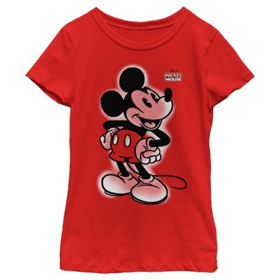 Girl's Disney Mickey Mouse Retro Airbrushed T-Shirt