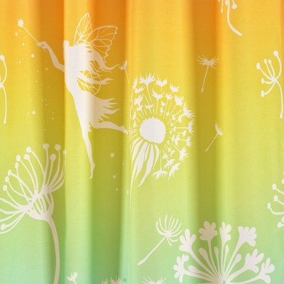 Pastel Rainbow Ombre Light-Filtering Polyester Window Panels