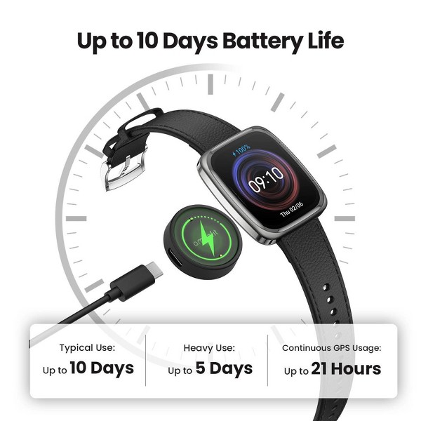 Reloj inteligente Amazfit Active 2 cuadrado - Cuero negro 4