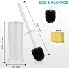 2-Pack Extra Long Toilet Brush Set with Covered Holders - Deep Cleaning Reach, Space-Saving Design, Ultimate Value for Bathrooms - 2 of 4