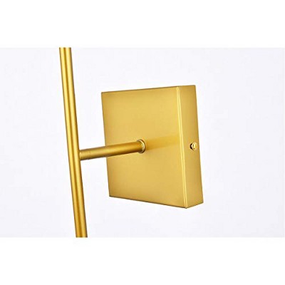 Elegant Neri Dimmable Brass and Clear Glass Globe Wall Sconce