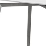 Stainless Steel Glass/White PU Leather