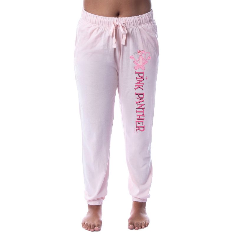 The Pink Panther Womens' Character Movie Film Sleep Jogger Pajama Pants Pink, 1 of 4