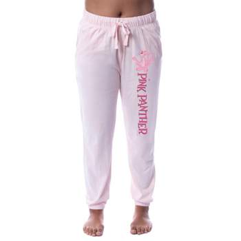 The Pink Panther Womens' Character Movie Film Sleep Jogger Pajama Pants Pink