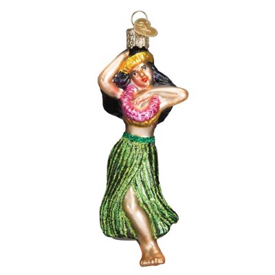 Old World Christmas 5.5 Inch Hula Dancer Hawaii Folk Dance Ornament Tree Ornaments