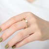 Guili Sterling Silver 14K Gold Plated Ring with 4.5MM Freshwater Pearl, Combining Timeless Elegance and Simplicity, Available in Sizes 6, 7, 8. - 3 of 3