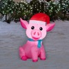 Holiday Living 3.5-ft Lighted Pig Christmas Inflatable - 2 of 4