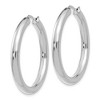 Black Bow Jewelry 3.5mm Round Tube Hoop Earrings in Sterling Silver, 33mm (1 1/4 in) - 2 of 4