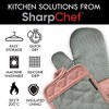 SharpChef Heat and Slip Resistant Neoprene Oven Mitt and Pot Holder Set, Soft Cotton Lining, Waterproof, BPA-Free - 4 of 4