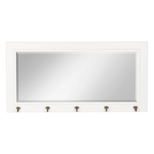 36" x 18" Pub Mirror with Metal Hooks - DesignOvation - 1 of 4