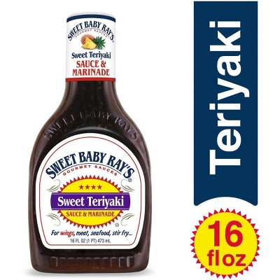 Sweet Baby Ray's Sweet Teriyaki Sauce & Marinade 16 fl oz (Pack of 4)