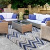 Modern Geometric Zig-Zag Indoor Outdoor Runner or Area Rug by Blue Nile Mills - 2 of 4