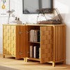 Fredees 31.5" Modern Sideboard Cabinet with 3D Square Panel Doors and Push-to-Open Design, Ideal for Dining Room, Living Room, or Entryway - 4 of 4