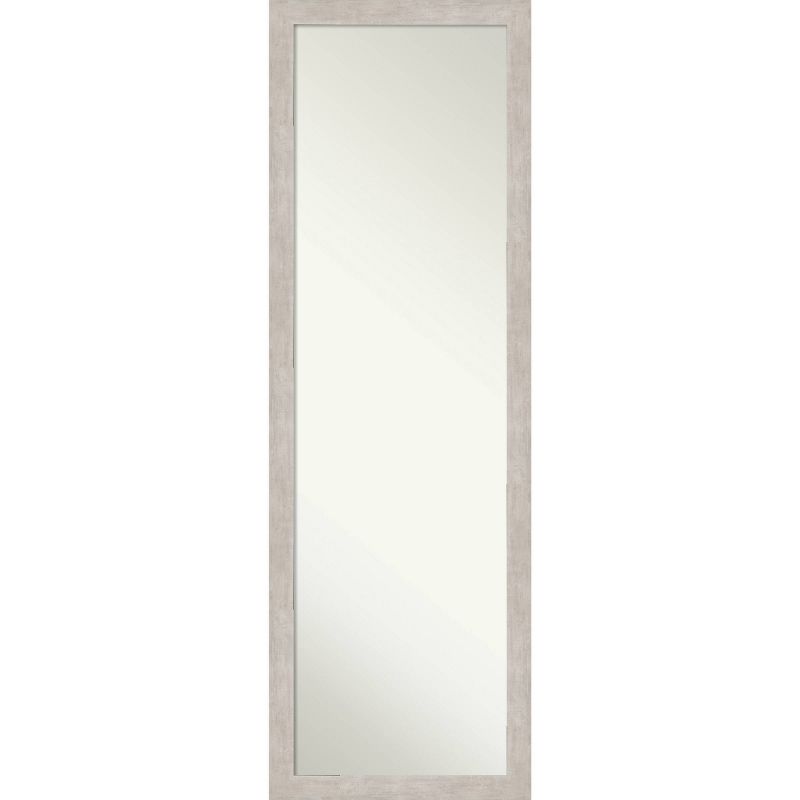 17&#34; x 51&#34; Non-Beveled Marred Silver Wood on The Door Mirror - Amanti Art, 1 of 11
