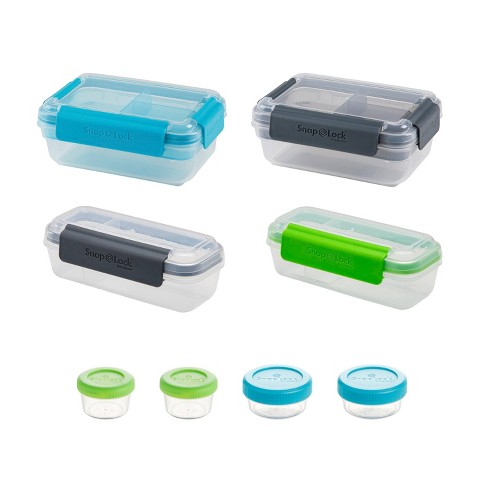 Disposable Lunch Box with Handle with Button Snap Closure - 100PK (260041)