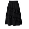 Girls Summer High Waisted Maxi Skirt Ruffle Hem Cute Long Skirts with Elastic Waistband for Kid Girl 5-14Y - 2 of 4