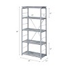 Industrial Bookshelf with Faux Concrete Shelves and Metal Frame for Small Spaces or Home Office-3irtyhousy - 4 of 4