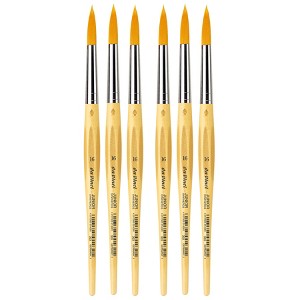 da Vinci JUNIOR Synthetics Student Brush, Synthetic, Tempera, Round, Series 303, Size 1, Pack of 6 - 1 of 3