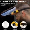 Bison Life Clear Face Shield, Reusable & Lightweight Face Protection, One Size, Yellow - 2 Pack - 2 of 4