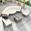 YOOCOZZ Rattan Patio SectionalSet with Daybed, Cushions & Center Table - 2 of 4