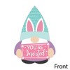 Big Dot of Happiness Easter Gnomes - Shaped Fill-In Invitations - Spring Bunny Party Invitation Cards with Envelopes - Set of 12 - 3 of 4