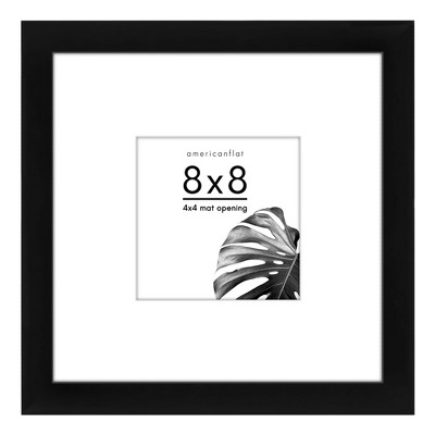 Americanflat Picture Frame with Mat - Wood with Glass Cover