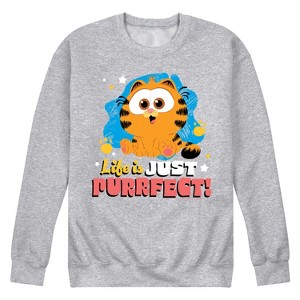 Men's - Garfield - Life Is Just Purrfect Graphic Fleece Sweatshirt - 1 of 4
