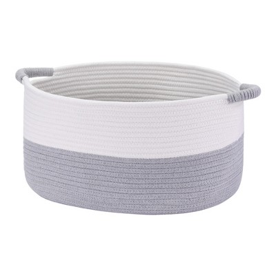 Unique Bargains Woven Handles Shelf Closet Storage Basket