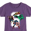 Girls' - Marvel - Avengers Birthday 6 Fitted Short Sleeve Graphic T-Shirt - 2 of 4
