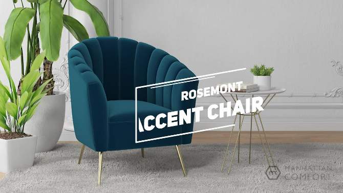 Set of 2 Rosemont Velvet Accent Chairs - Manhattan Comfort, 2 of 10, play video