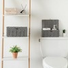 Aoibox Decorative Paper Rope Handwoven Storage Baskets with Lids Rectangular Organizer for Shelves Wardrobe Set of 2 Grey - 3 of 4