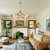 POWLIG 30.7" Gold Modern Chandelier - 7-Light Dimmable  Sputnik Wagon Wheel Ceiling Light for Dining Room & Living Room - 3 of 4