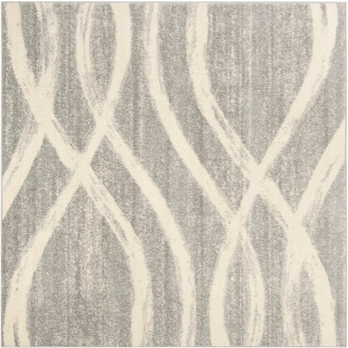 Adirondack Adr125 Power Loomed Area Rug - Grey Cream - 8'x8' - Safavieh 