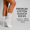 Women’s Lightweight Cotton Slouch Socks Over-the-Calf Knee-High Scrunch Socks 3 Pairs Shoe Size 5-10 - 2 of 3