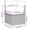 vidaXL Garden Sofa Set  PE rattan Medium Adjustable Feet - 4 of 4