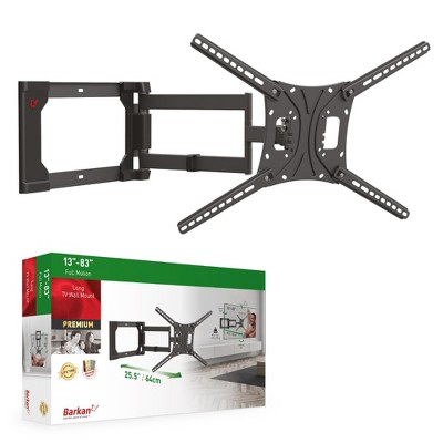 Barkan 13" - 83" Long TV Wall Mount, Full Motion - Extension, Swivel & Tilt
